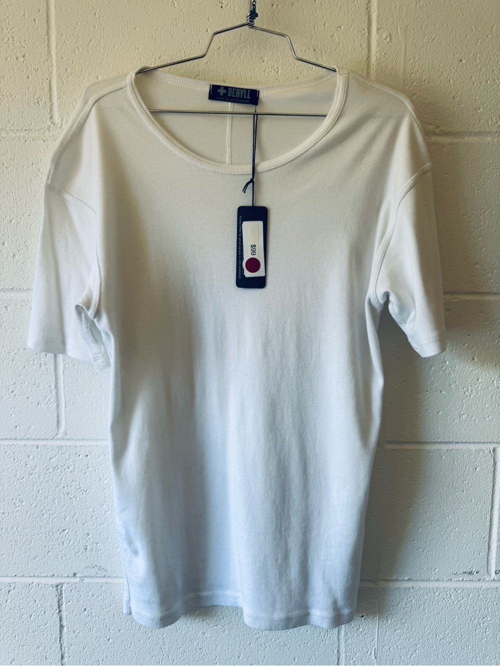 Beryll White Short Sleeve Knit Top